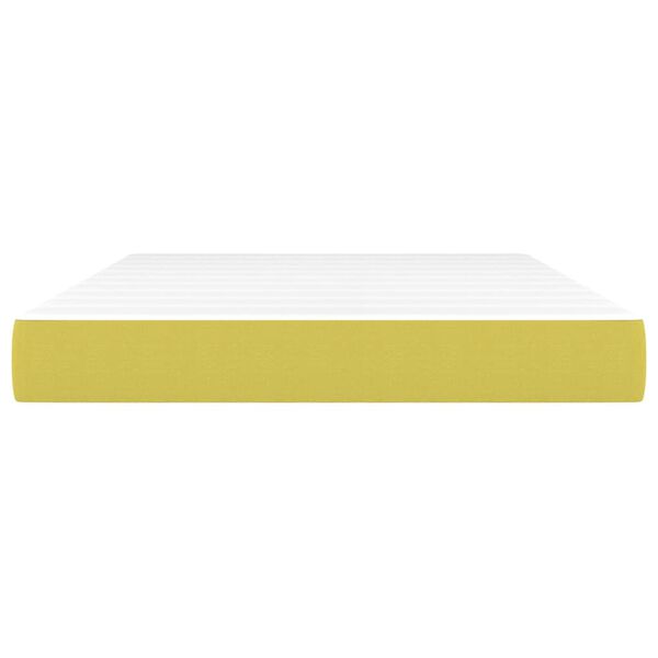 vidaXL Pocket Spring Bed Mattress Green 140x190x20 cm Fabric