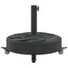 vidaXL Parasol Base with Wheels for &Oslash;38 / 48 mm Poles 27 kg Round