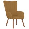 vidaXL Relaxing Chair Brown Velvet