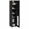vidaXL Highboard 2 pcs Black Oak Engineered Wood