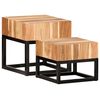 vidaXL Side Tables 2 pcs Solid Acacia Wood