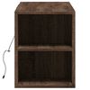vidaXL TV Wall Cabinet with LED Lights Brown Oak 135x31x39.5 cm
