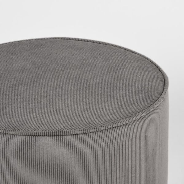 LABEL51 Pouffe Tibo 55x55x40 cm Dark Grey Ribcord