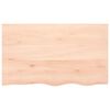 vidaXL Bathroom Countertop 100x60x(2-6) cm Untreated Solid Wood
