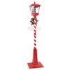 vidaXL Chirstmas Street Lamp with Lantern Red 40.5x40.5x180cm Plastic