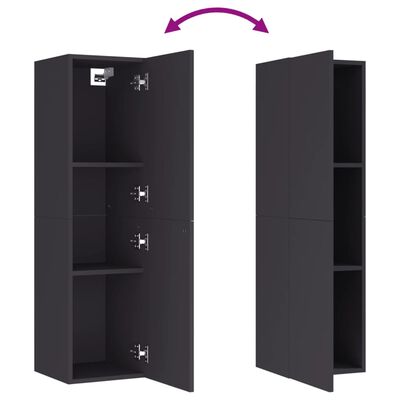 vidaXL TV Cabinet Grey 30.5x30x110 cm Engineered Wood