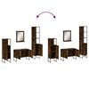 vidaXL 4 Piece Bathroom Cabinet Set Smoked Oak Engineered Wood