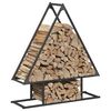 vidaXL Firewood Rack Black 80x25x90 cm Cold-rolled steel