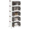 vidaXL Stackable Storage Box with Wheels 5-Tier 28 L 48.5x29.5x139 cm