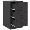 vidaXL Bedside Cabinets 2pcs Black 34.5x39x62 cm Steel