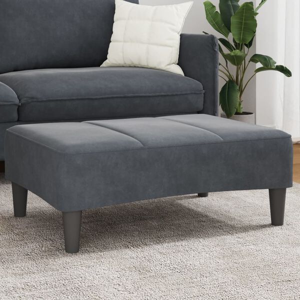 vidaXL Footstool Dark Grey 77x55x31 cm Velvet
