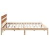 vidaXL Bed Frame with Headboard Brown 200 x 200 cm Solid Pine wood