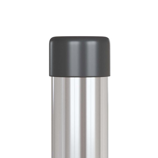 vidaXL Fence Post 2 pcs Silver 120 cm Powder-coated steel