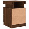 vidaXL Bedside Cabinets with LED Lights 2 pcs Brown Oak 35x39x55 cm