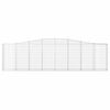 vidaXL Arched Gabion Baskets 20 pcs 400x30x100/120 cm Galvanised Iron