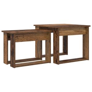 vidaXL Coffee Table Set 2 pcs Old Wood 50 x 52 x 42 cm Engineered Wood
