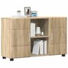 vidaXL Sideboard Sonoma Oak 88.5 x 30.5 x 55.5 cm Engineered Wood