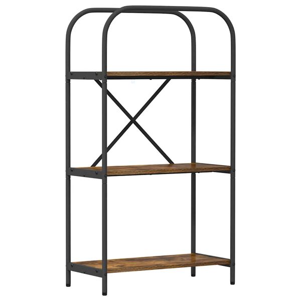 vidaXL Bookshelf Smoked Oak 60 x 30 x 109 cm Engineered wood