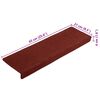 vidaXL Stair Mats Self-adhesive 10 pcs 65x21x4 cm Bordeaux Red Rectangular Edge