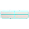 vidaXL Inflatable Gymnastics Mat with Pump 700x100x15 cm PVC Green