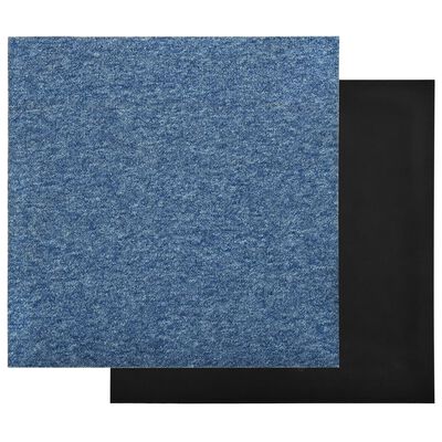 vidaXL Carpet Floor Tiles 20 pcs 5 m² 50x50 cm Blue
