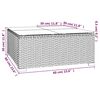 vidaXL Garden Coffee Table Grey 60x60x30 cm Poly Rattan and Glass