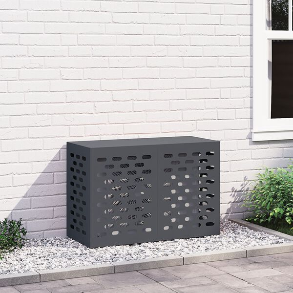 vidaXL Air Conditioner Cover Anthracite 90 x 40 x 60 cm Steel