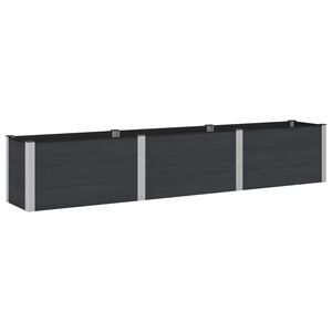 vidaXL Garden Raised Bed Black 300 x 50 x 54 cm WPC and Aluminium