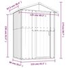 vidaXL Garden Shed Brown 126x97.5x177 cm Galvanised Steel