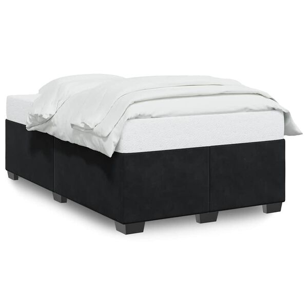 vidaXL Bed Frame without Mattress Black Double Velvet