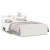 vidaXL Bed Frame with Headboard without Mattress White 160x200 cm