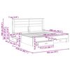 vidaXL Bed Frame with Headboard White 180 x 200 cm Engineered Wood