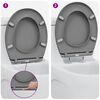 vidaXL Toilet Seat Grey 44.8 x 37.3 x 4.2 cm Duroplast