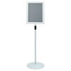 vidaXL Pedestal Poster Stand Silver 33 x 33 x 126 cm PVC and Steel