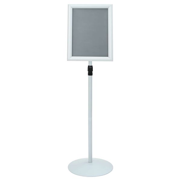 vidaXL Pedestal Poster Stand Silver 33 x 33 x 126 cm PVC and Steel