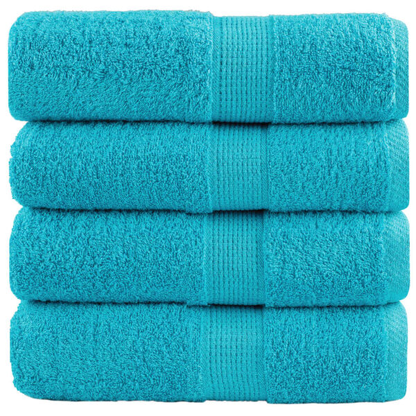 vidaXL Premium Wash Towels SOLUND 4 pcs Turquoise 30x30 cm 600 gsm