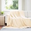 vidaXL Throw Blankets 24 pcs Cream 270 x 240 cm Fleece