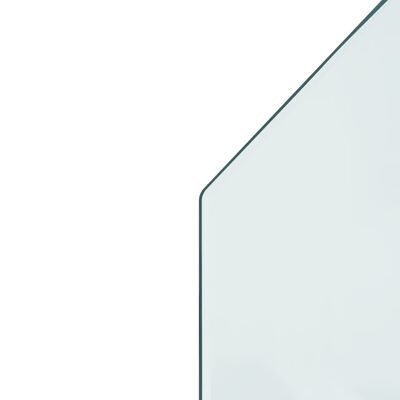 vidaXL Fireplace Glass Plate Hexagon 80x60 cm