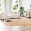 vidaXL Shaggy Rug High Pile NAVARRA Beige 240x240 cm Polyester
