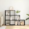 vidaXL Room Divider Bookcase Black Oak 137.5 x 29 x 103.5 cm