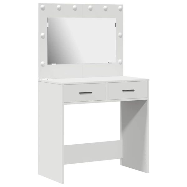 vidaXL Dressing Table White 78.5 x 41 x 135 cm Engineered wood