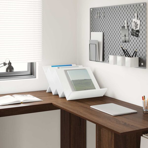 vidaXL Magazine Rack White 53 x 40 x 28.5 cm Engineered Wood