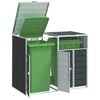 vidaXL Wheelie Bin Storage for Double Bins Anthracite 144x81x113 cm Steel