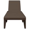 vidaXL Sun Lounger Brown 186x60x29 cm PP