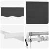 vidaXL Retractable Awning Anthracite 400 x 200 cm Fabric