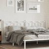 vidaXL Metal Headboard White 193 cm