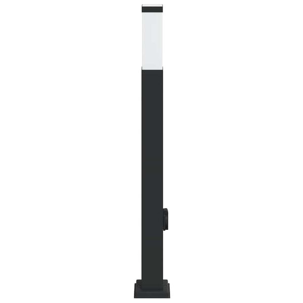 vidaXL Bollard Light with Outlet 80 cm Black IP44