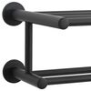 vidaXL Towel Rack Black 61 x 23 x 17 cm Stainless steel