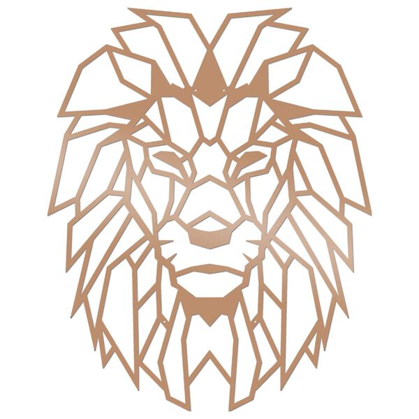 Homemania Wall Decoration Lion 40x50 cm Steel Copper