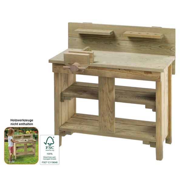 Happy People Wooden Workbench for Kids 80x42x88 cm